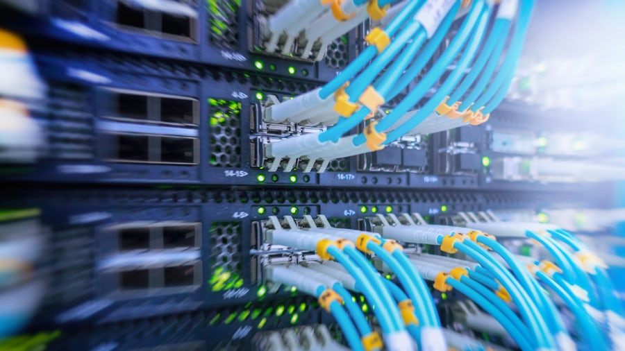 Multiple connections to multiple computer server blades.