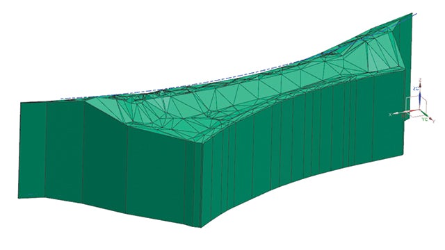 Triangle terrain model created with ProVI software imported into NX. Copyright: Obermeyer