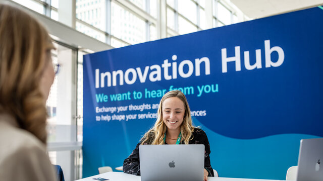 The innovation hub board where you can pick a topic to perform a research project. 