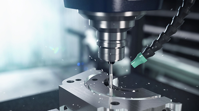 A part being machined