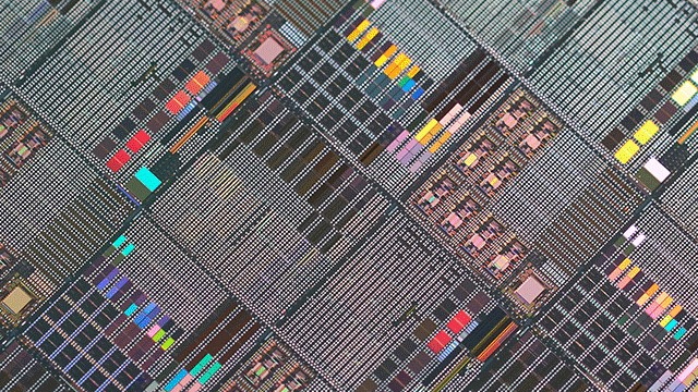 Close up of silicon chip.