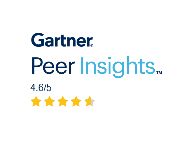 Gartner Peer Insights rating image: 4.6 stars out of 5.