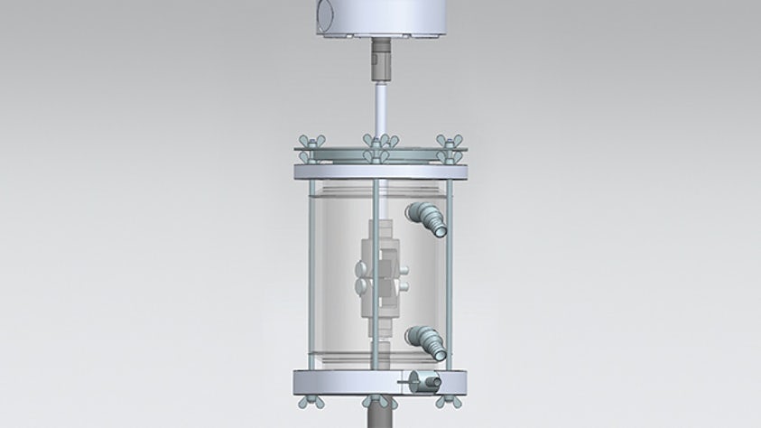 NX is used to design test equipment, as well as to verify its productive use via kinematic simulation at the Institute of Polymeric Materials and Testing.