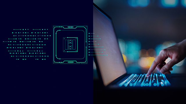 Siemens digital twin showing a chip connected to a laptop for Questa One Smart Verification.