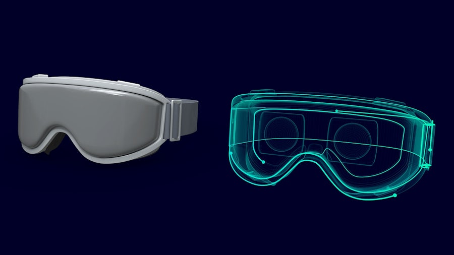 3D model of VR goggles