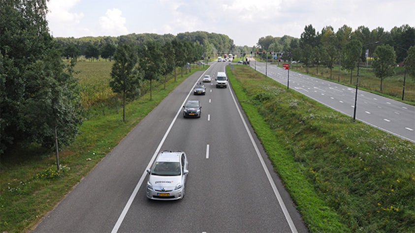 Automated vehicles on an outdoor test road
