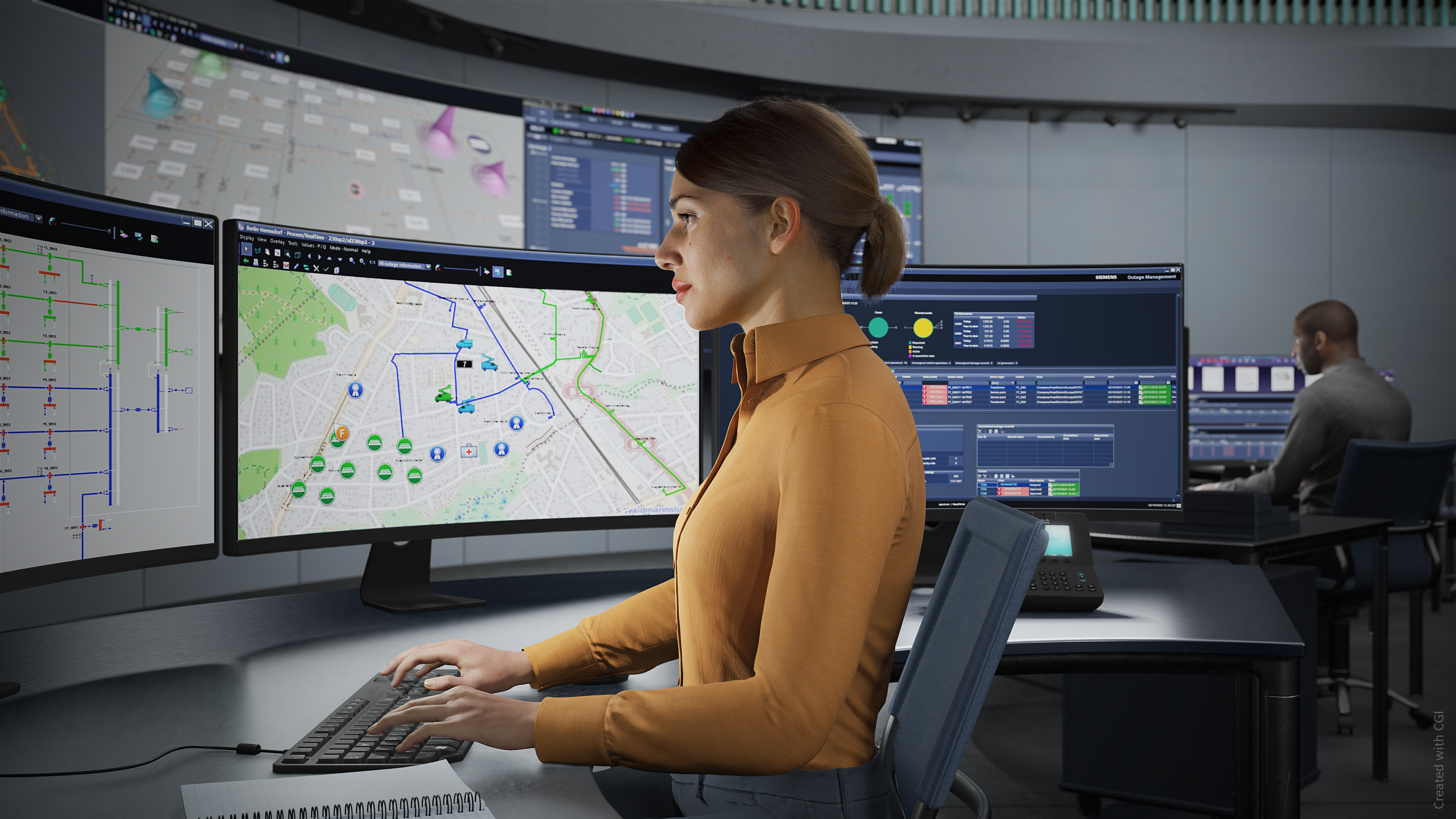 Spectrum Power ADMS control center.