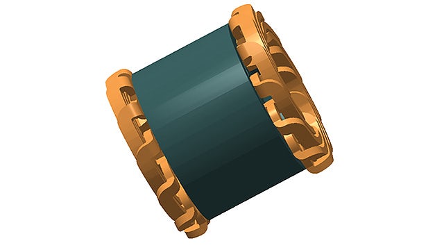 Graphic of an electric motor coil winding layout