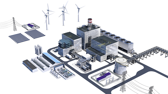 Illustration of power generation.