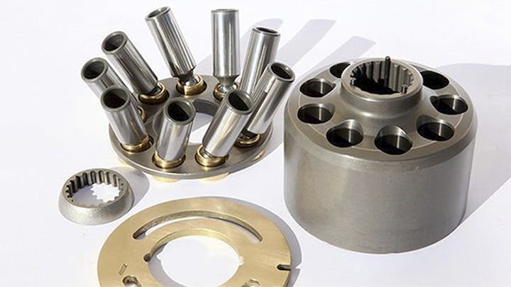 Several pneumatic and hydraulic components.