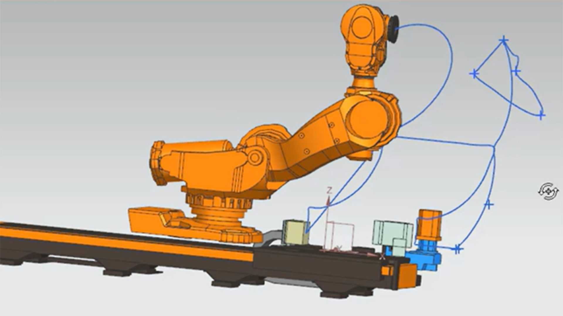 An NX Mechatronics 3D concept design for a machine part.