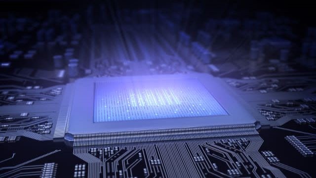Stylized glowing chip on board |  Veloce apps transform an HW-assisted verification platform into a hub and drive new use models, greatly reducing risk and improving performance.