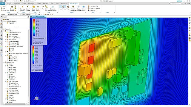 A visual of Simcenter software.