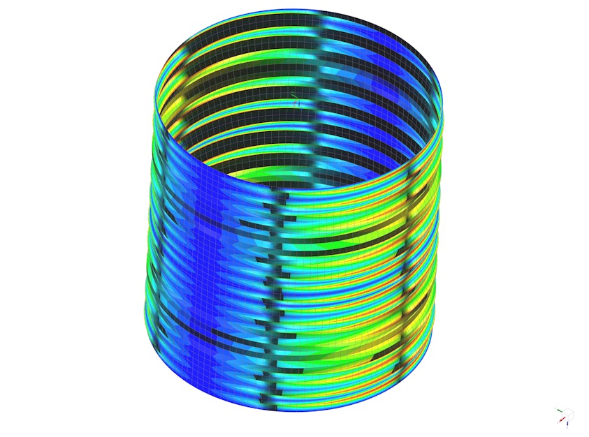 linear buckling of a cylinder in Simcenter 3D